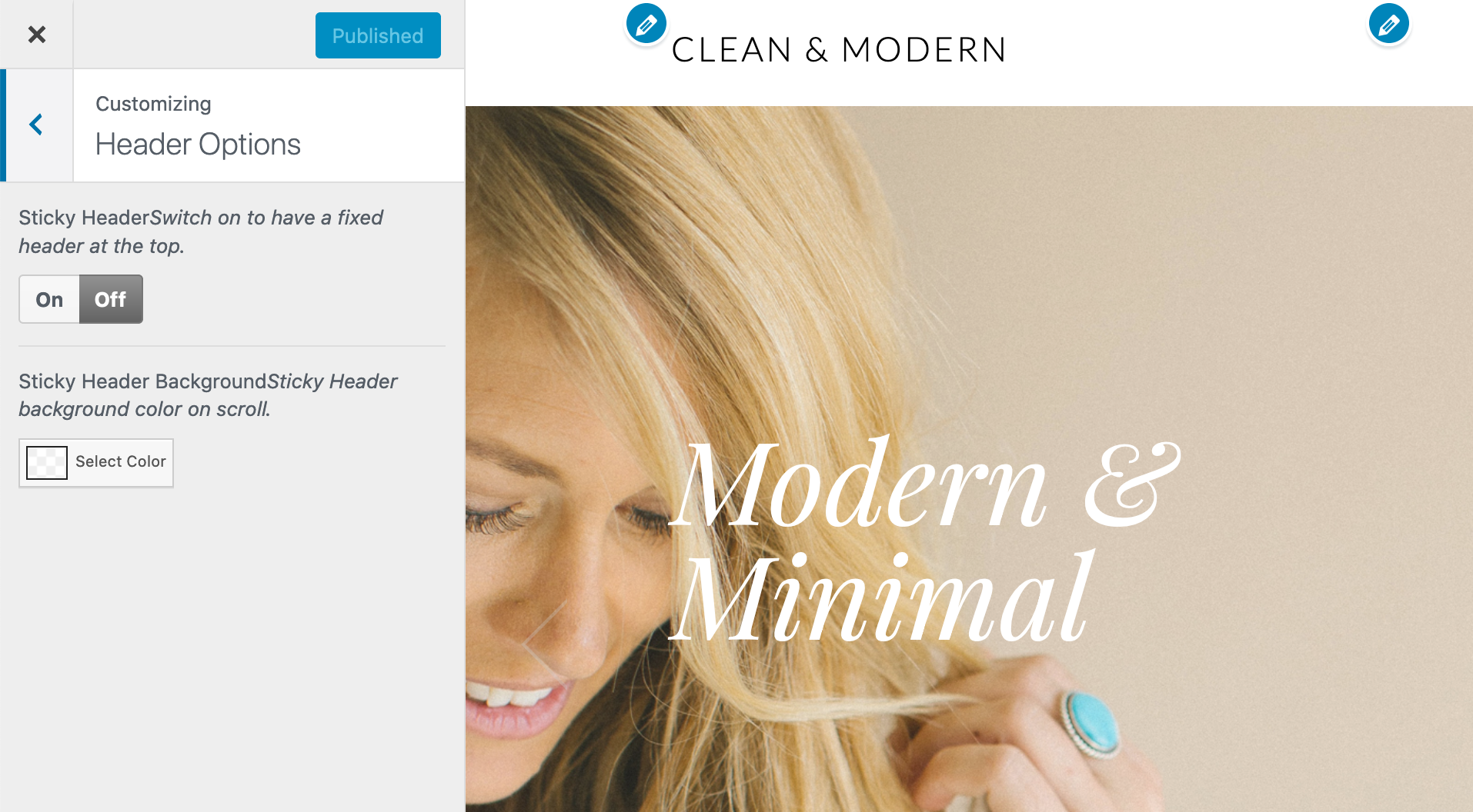 Header Options - Web Design Engine Help